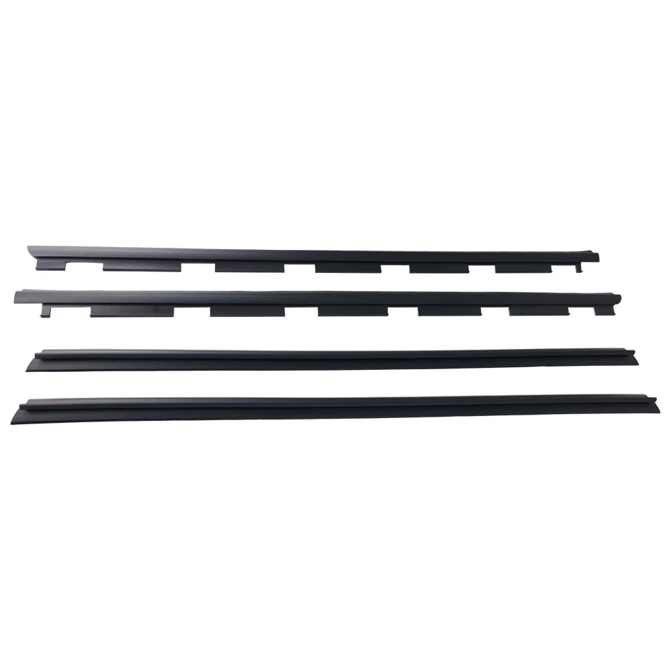 For Chevy Truck Inner & Outer Window Sweep Felt Seal Weatherstrip 4 Pc Kit Set - Image 2 of 4
