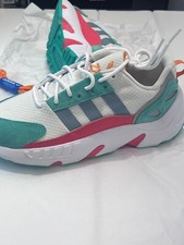 22·͜·♡ Adidas ZX22 Boost White Magic Grey Hi-Res Green GZ4946 Men's