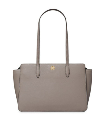 Tory Burch Robinson Pebble Leather Small Tote ~NWT~ Grey