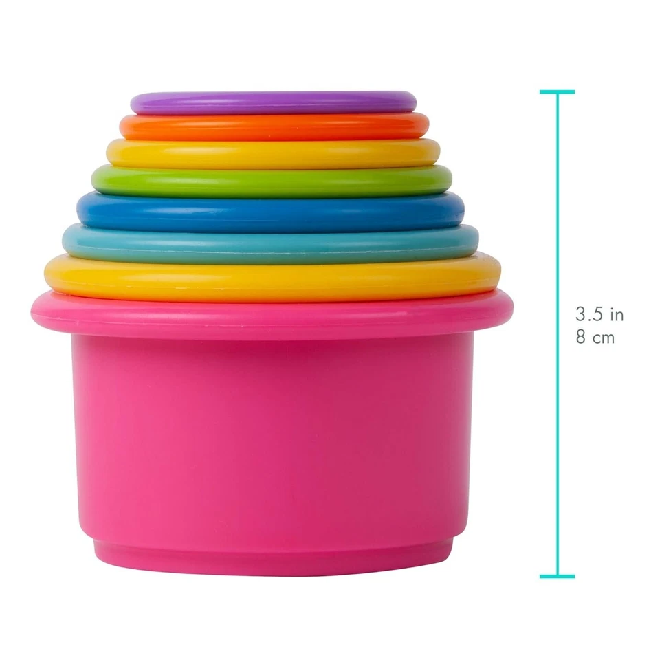 The First Years Stack & Count Stacking Cups Toddler Water Table Toys - 8 Count - Image 2 of 4