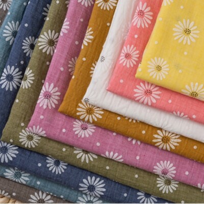 Linen Cotton Fabric Floral Dress Skirt Apparel Material Crafts DIY 55'' By  Metre | eBay