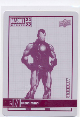 Marvel Annual 2021-22 Printing Plate Canvas Variant 37 Iron Man Magenta