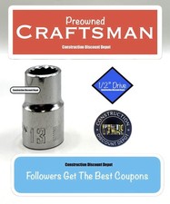 Used Craftsman Shallow Socket Metric 12 Drive 13mm 12 Point Cmmt44234  13 Mm