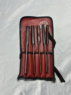 Vintage Mac Tools PPL50K T4 USA 5 pc Long Pin Punch Set