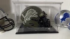 Barry Sanders Signed Detroit Lions Salute to Service Mini Football Helmet