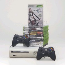 Microsoft Xbox 360 - 20GB Console Matte White 2/ Controller, Cables & 13 Games 