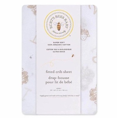 Burt's Bees Baby BEESNUG  Fitted Crib Sheet Counting Sheep Cloud