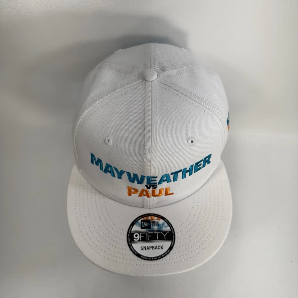 Rare Floyd Mayweather Money vs Logan Paul Boxing Fight Adjustable White Hat - Image 3 of 4