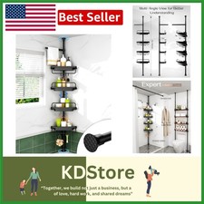Adjustable Stainless Steel Corner Shower Caddy - 4 Tier for Organized Bathrooms