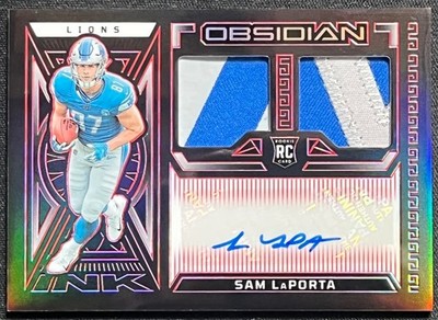 2023 OBSIDIAN SAM LAPORTA DUAL PATCH AUTO ROOKIE #4/8