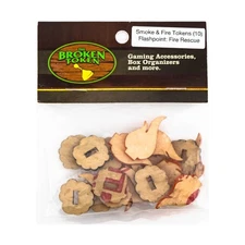 Broken Token Game Accessory Smoke & Fire Tokens (10) New
