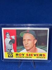 Vintage Roy Sievers 1960 Topps #25 Washington Senators Outfield 1B MLB Baseball 