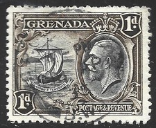 Grenada, Scott #115a, 1p King George V, Used