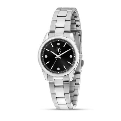B&G Timeless   Damenuhr Silber Mit Schwarzem Zifferblatt (R3853316504)