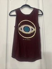 Spiritual Gangster Burgundy Eye Woman’s Tank Top S New