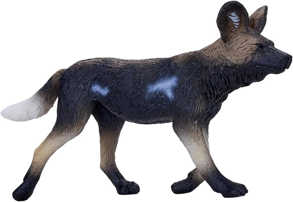 MOJO Figura de Juguete Pintada a Mano Realista de Perro Africano Pintado a Mano - Imagen 2 de 4