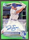 2025 Bowman Jac Caglianone Chrome Prospect Auto Mega Box Green Refractor #/99