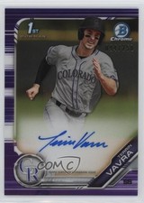 2019 Bowman Chrome Prospects Purple Refractor /250 Terrin Vavra #CPA-TV Auto sc2