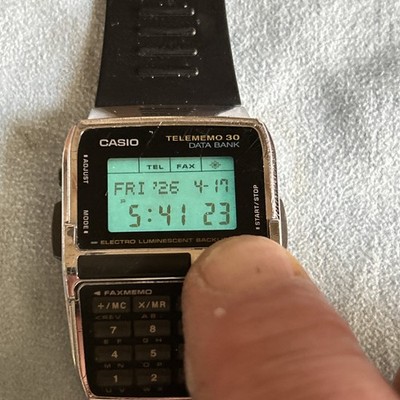 1990s Vintage Original Casio DBC-300 Calculator Telememo 30 Data