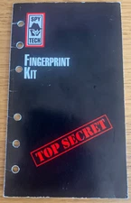 Tyco Spy Tech Fingerprint Kit 1989 - Black Folder Insert Instructions