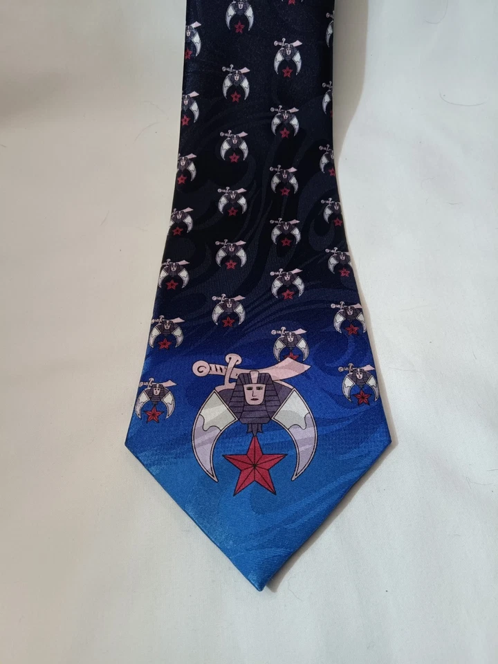 Steven Harris Men's Shriners Masonic Emblematic Necktie Fraternal Order Logo - Image 1 of 4