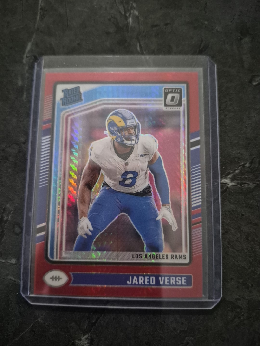 2024 Panini Donruss Optic - Rated Rookie Jared Verse #242 Red Hyper Prizm (RC)