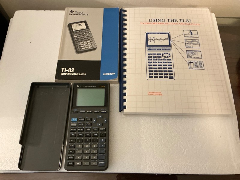 texas instruments ti-82 graphing calculator, GUIDEBOOK, & USING THE TI-82 MANUA