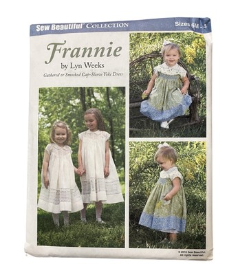 Sew Beautiful Collection Smocked Dress Frannie Pattern Girl Size 6m-4 Lyn Weeks