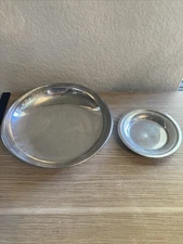 Set Of 2 - Kirk Stieff Pewter Dishes - Nuts/Coaster