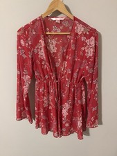 Vintage Y2K Victoria  s Secret Sheer Floral Babydoll Chemise Robe XS/S