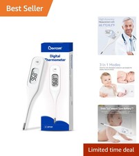 Portable Waterproof Digital Thermometer - Fever Alarm for Fast Accurate Readings