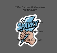 Sparky Sticker Waterproof Decal Electrician Trades Blue Collar Business Gift NEW