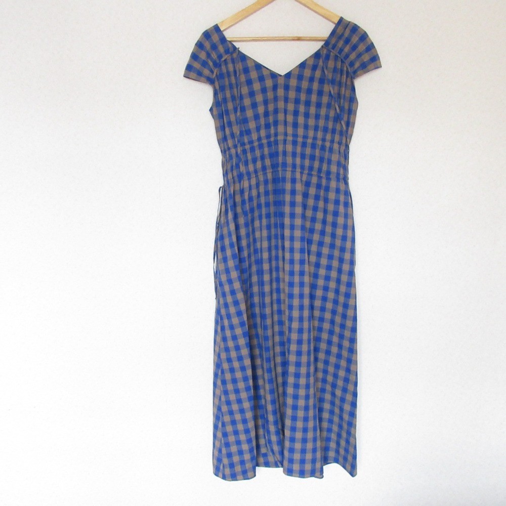 UNTITLED Check Pattern Drawstring Dress, Size 2, … - image 2