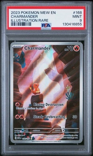 Pokémon Charmander 168/165 SV151 Illustration Rare Holo PSA 9 Graded