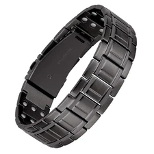 Feraco 3x Titanium Steel Bracelet for Men, Ultra Powerful 3500 Gauss, Wristba...