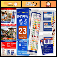 23-in-1 Water Testing Kit - 155 Strips for Tap Well Water, Tests Hardness, Lea