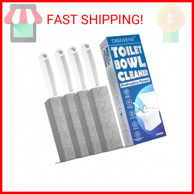 DISIWENE Pumice Stone Toilet Cleaner with Handle for Hard Water Stains