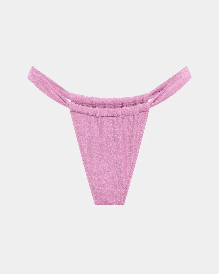 Parte inferior de bikini Insight Lurex Gather naranja - rosa - nueva con etiquetas Foto 3 de 3