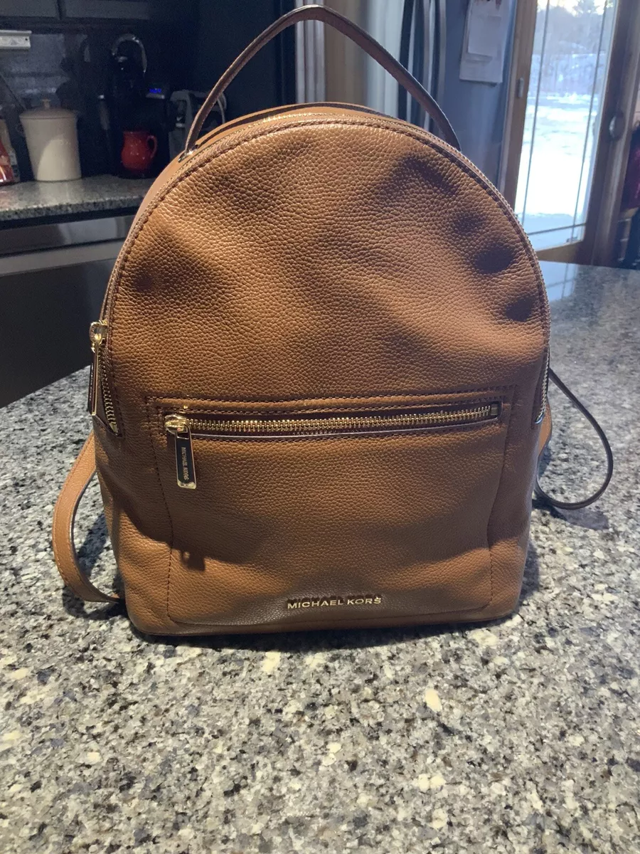 Women’s Michael Kors Medium Backpack. Pebbled Leather. JESSA Luggage Color.  EUC.