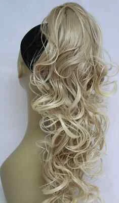 22 Inc lange wellige lockige Kralle Clip-In Haarverlängerung Pferdeschwanz Dutt Damen Frisur