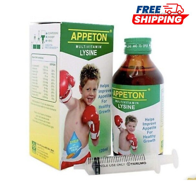 Appeton Lysin Multivitamin Syrup 120ml For HealthyGrowth Better Appetite 