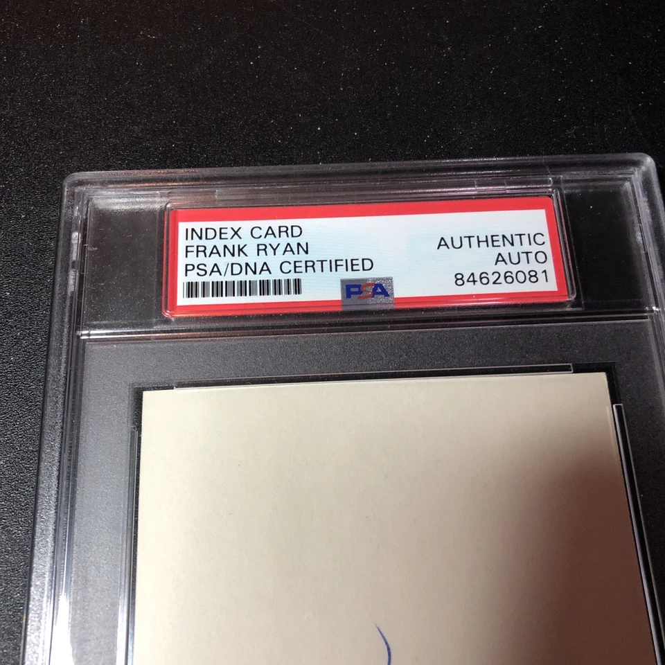 Frank Ryan PSA/DNA Signed Index Card Slabbed BROWNS 1964 QB RIP PSA Auto - Image 3 of 4