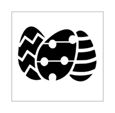 Easter Eggs Stencil 4 Inch Painted Festive Holiday Miniature Design Sheet MIN257