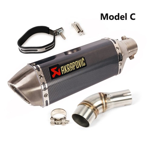 Slip for Yamaha YZF R3 R25 MT-03 Exhaust Tips Muffler 370mm Mid Link Pipe System - Picture 8 of 12