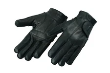 Deer Soft Gel Padded Palm Goat Skin Leather Full Finger Motorcycle Riding Gloves