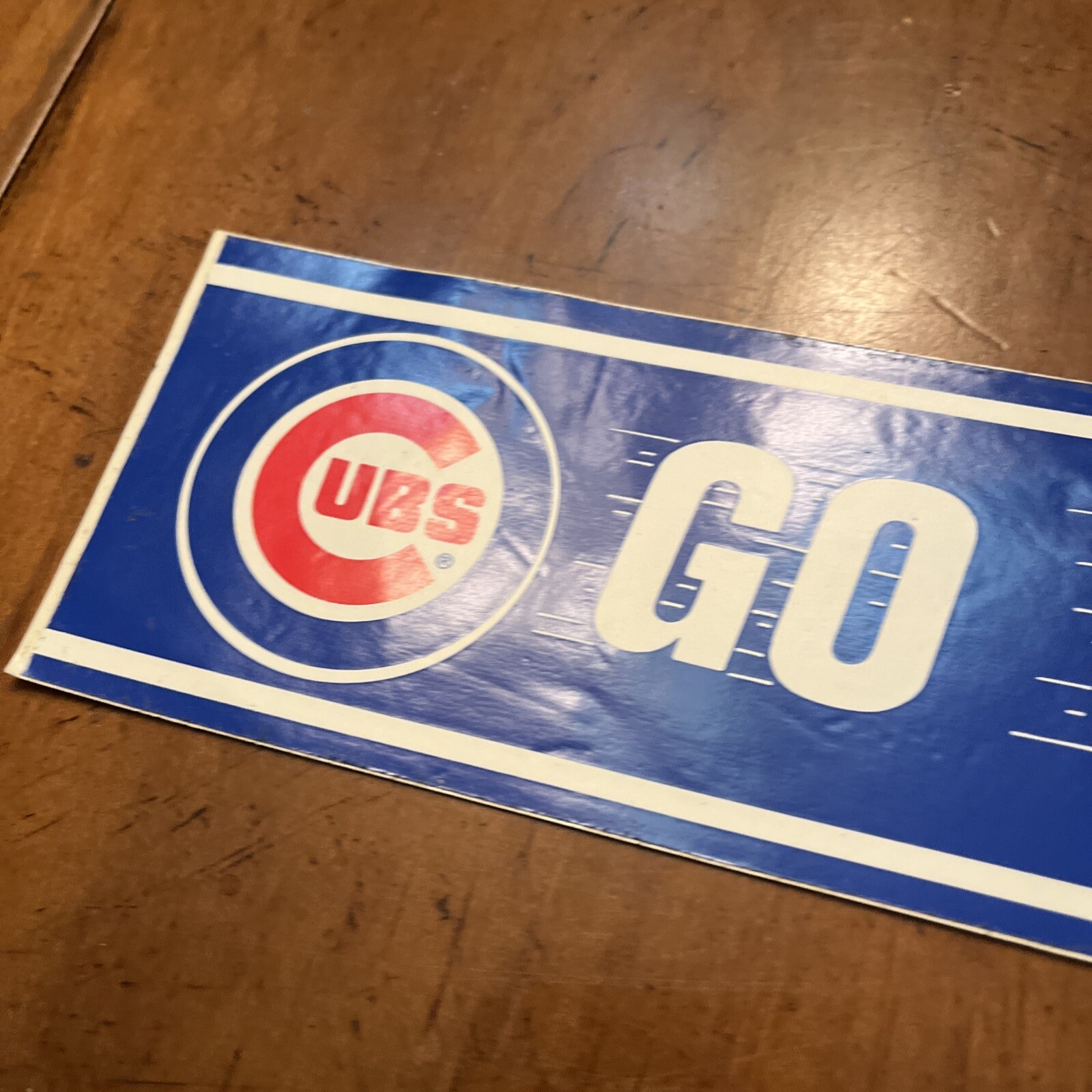 Vintage 1980s Go Cubs Go Bumper Sticker Advertising Marathon Oil | eBay