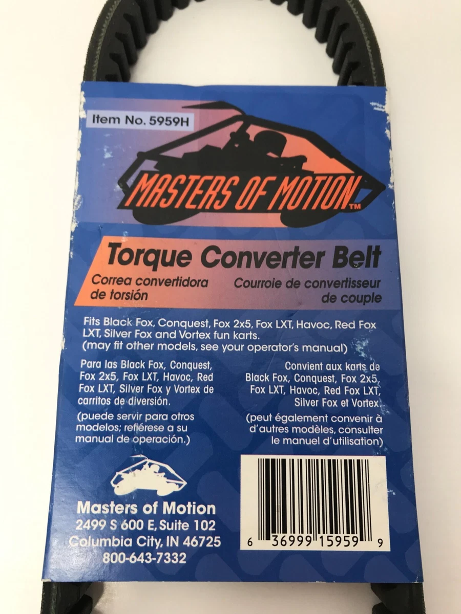 Masters Of Motion Torque Converter Belt 5959H For Go Kart | EBay