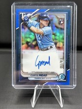 2024 Bowman Chrome Curtis Mead Rookie Auto Blue /150 SP Tampa Bay Rays
