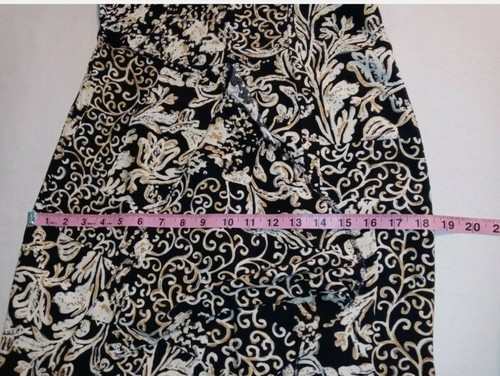 Vtg Jessica Howard Rayon Midi Dress Short Sleeve Front Wrap and Slit Sz 10 - Picture 9 of 11
