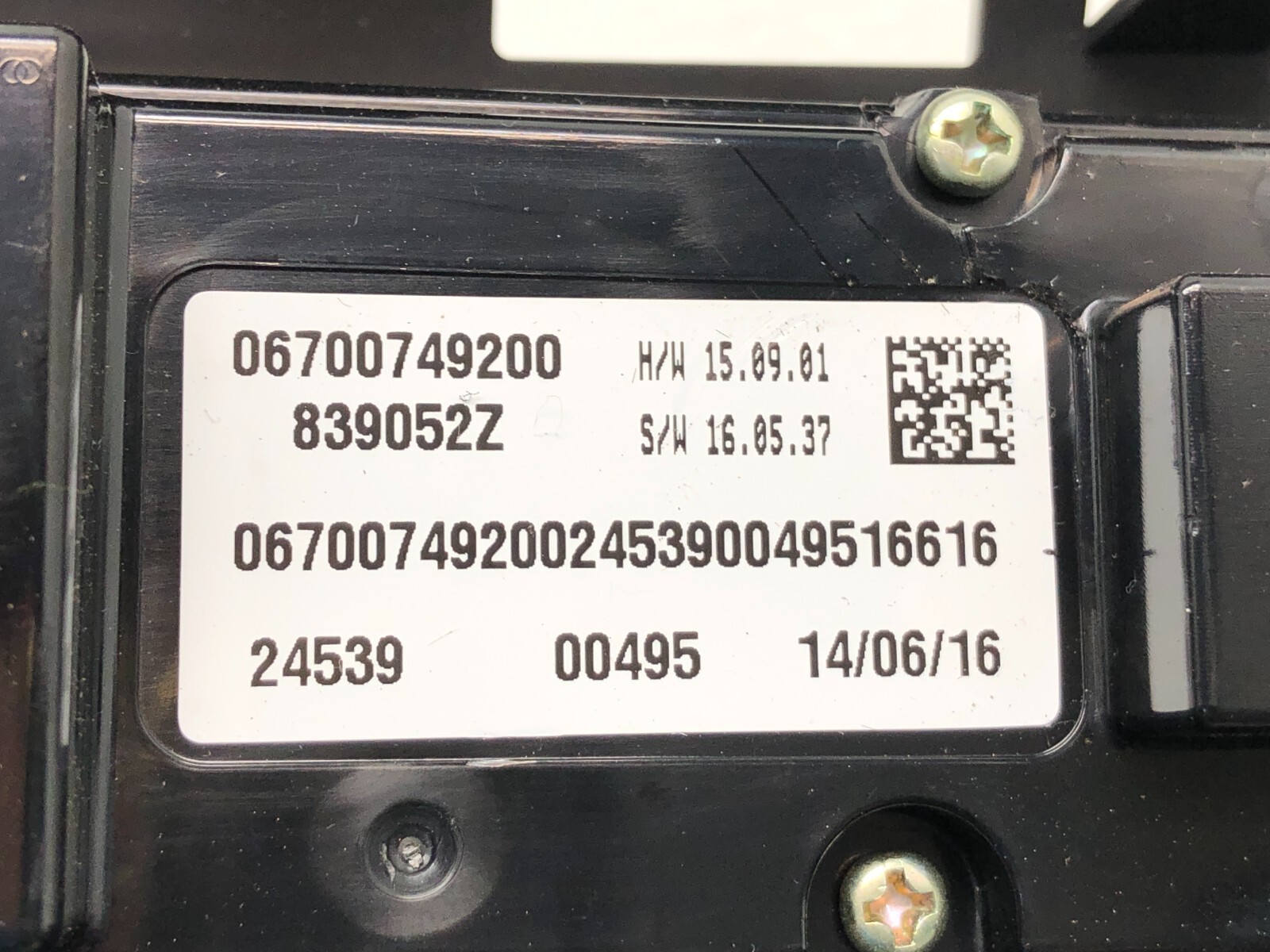 2017-2020 MASERATI GHIBLI SQ4 AC HEATER CLIMATE TEMPERATURE CONTROL PANEL OEM.